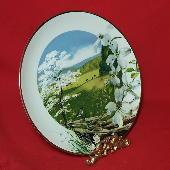 VTG Decorative Plate Royal Windsor Flowering Dogwood Wildflowers of the South - Picture 8 of 11